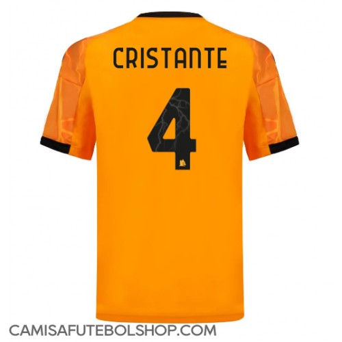 Camisa de time de futebol AS Roma Bryan Cristante #4 Replicas 2º Equipamento 2025-26 Manga Curta